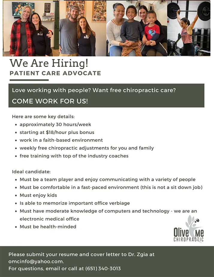 Chiropractic Vadnais Heights MN We Are Hiring